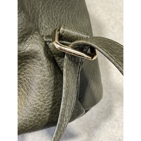Sondra Roberts Squared Pebbled Green Backpack Bag Purse Casual Vegan Leather EUC - Picture 12 of 12